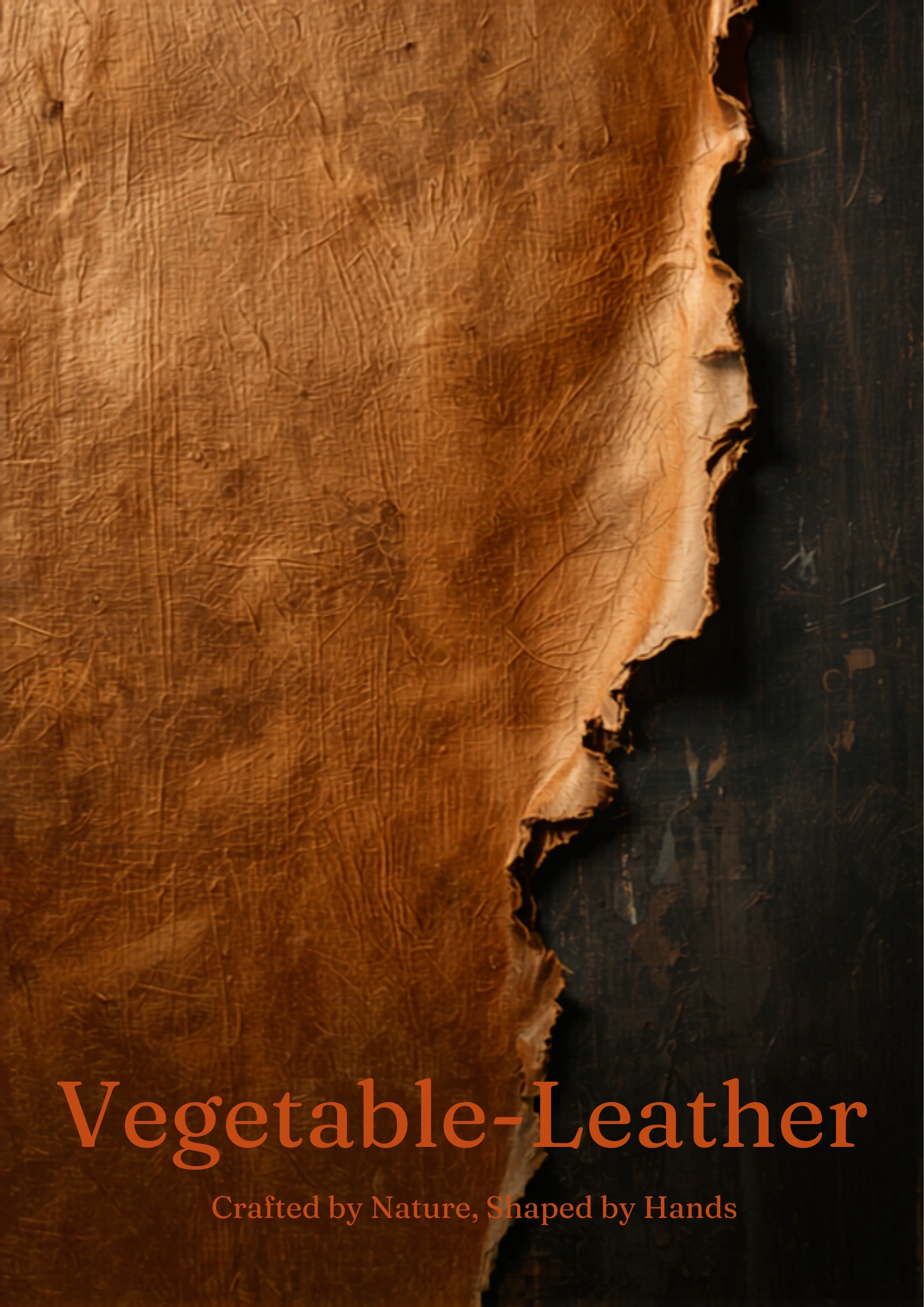 Vegetable-tanned leather hides — raw craft material